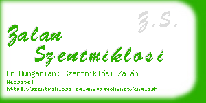 zalan szentmiklosi business card