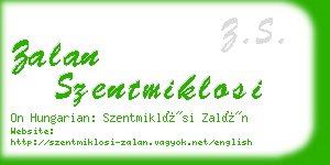 zalan szentmiklosi business card